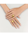 Pomellato Maxi-size Ring Rose Gold 18kt, White Gold 18kt, Lemon Quartz (horloges)